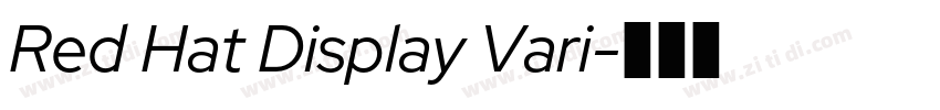 Red Hat Display Vari字体转换